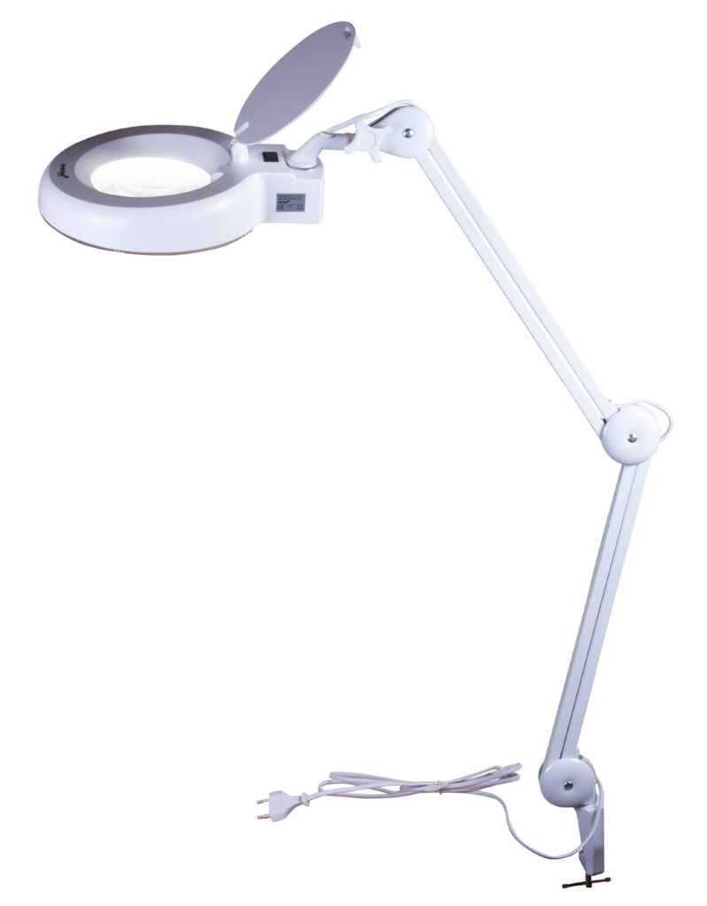Лампа-лупа светодиодная, для косметологии, крепление-струбцина